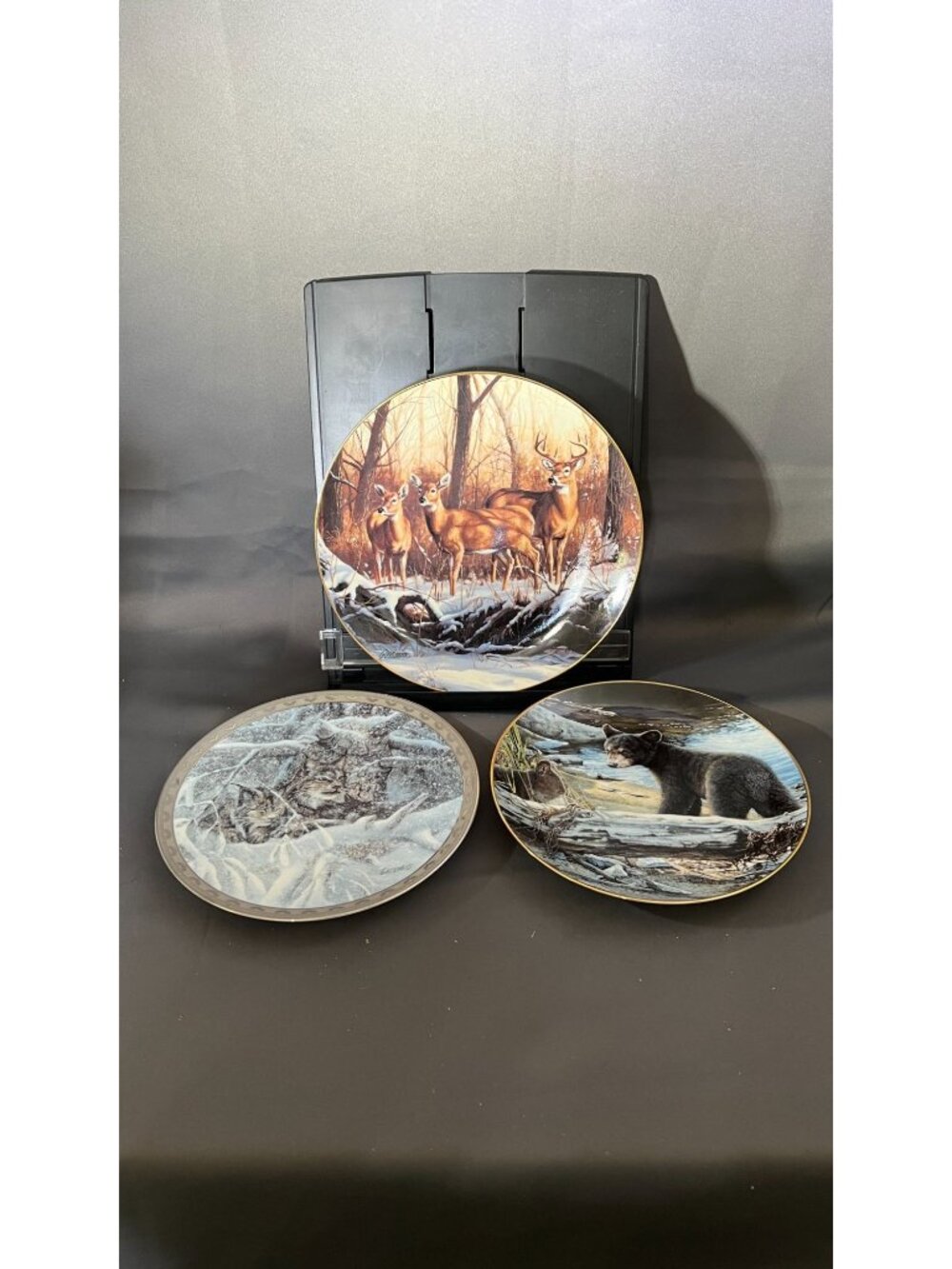 3 Limited Edition Decorative Plates - 1990s Wildlife Styles